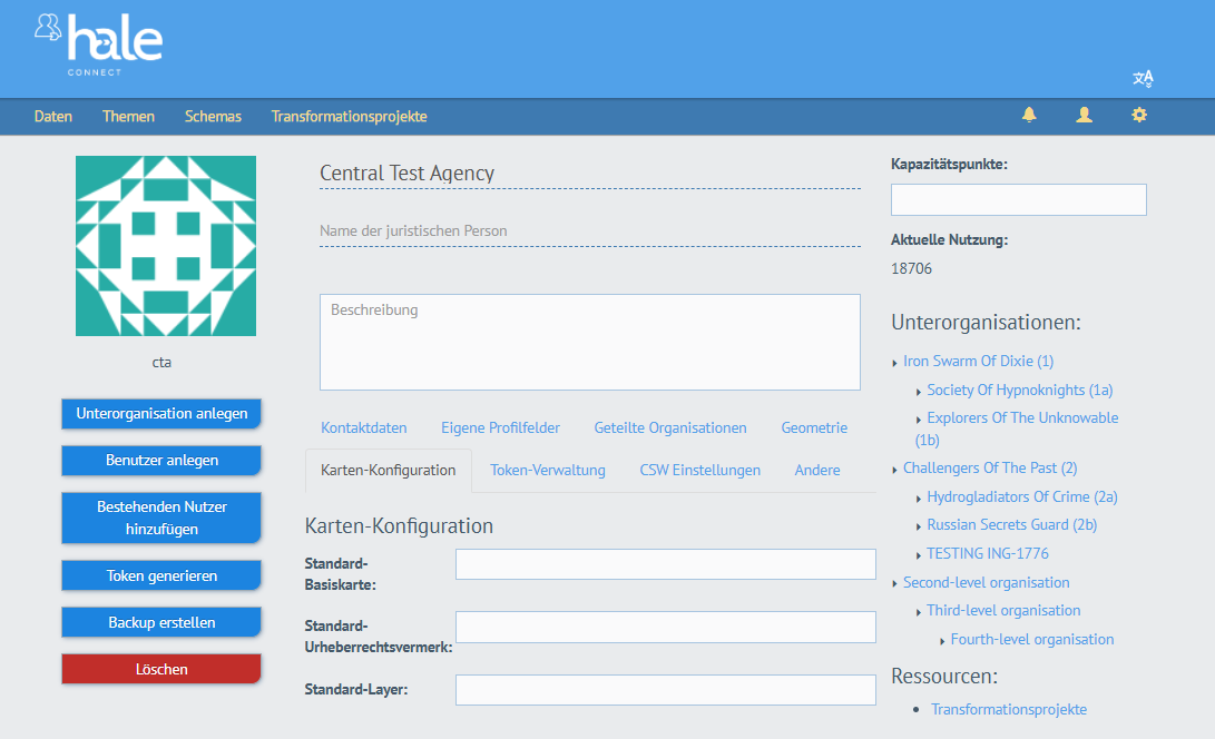 Karten Konfiguration